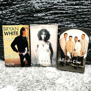 Set of 3 cassette tapes various artists